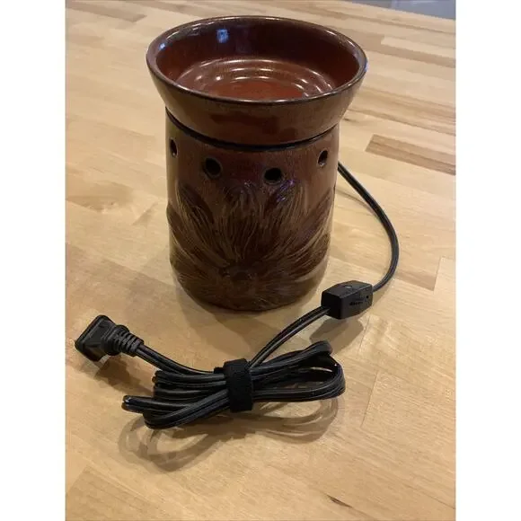 Boho Chic Full Size Scentsy Wax Warmer Bronze/ Brick Red Color Retired - Picture 2 of 10